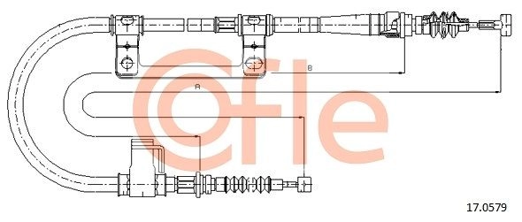 Трос ручника COFLE 1440994537 92.17.0579 M BDIQK изображение 0
