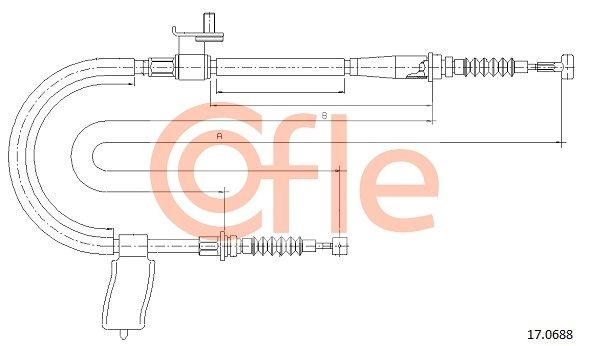 Трос ручника COFLE 92.17.0688 96E 7GJ 1440994577 изображение 0