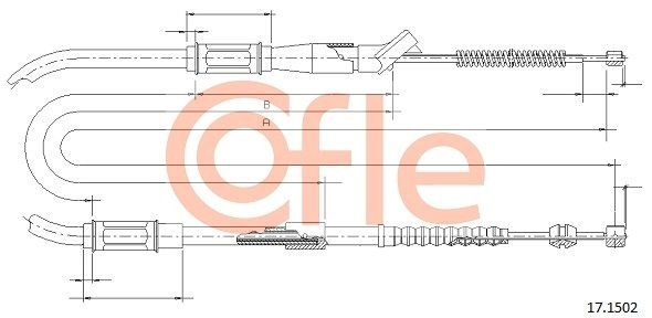 Трос ручника COFLE 92.17.1502 TI EC4HW 1440994697 изображение 0