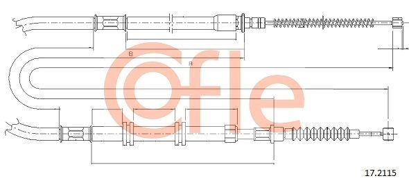 Трос ручника COFLE 92.17.2115 V1NF Z 1440994773 - Изображение 1