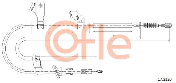 Трос ручника COFLE E8 DYP 1440994776 92.17.2120 изображение 0