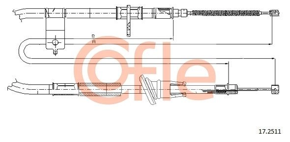 Трос ручника COFLE 1440994818 EX12JV X 92.17.2511 изображение 0