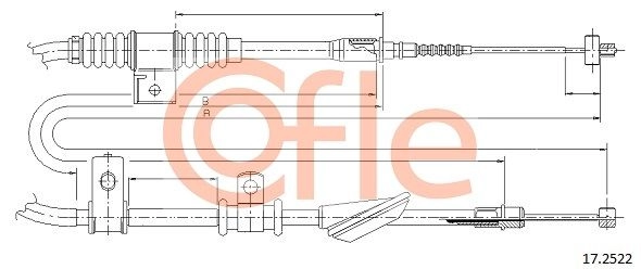 Трос ручника COFLE TFX FYX 92.17.2522 1440994829 изображение 0