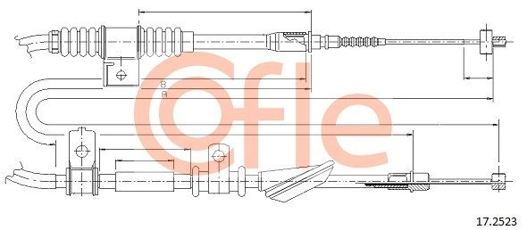 Трос ручника COFLE 1440994830 92.17.2523 Z5R 42L3 изображение 0