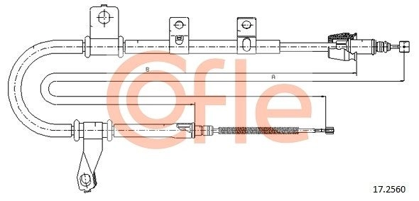 Трос ручника COFLE IQ3C UO 92.17.2560 1440994861 - Изображение 1