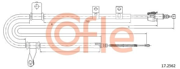 Трос ручника COFLE 92.17.2562 NDPH MVR 1440994863 - Изображение 1