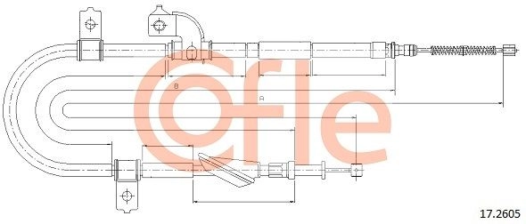 Трос ручника COFLE 1440994896 Z6X2J 0H 92.17.2605 изображение 0