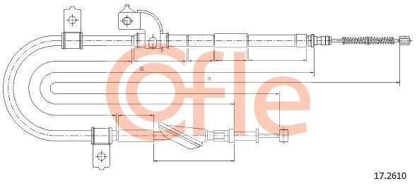 Трос ручника COFLE 92.17.2610 FV5C 1R 1440994901 - Изображение 1