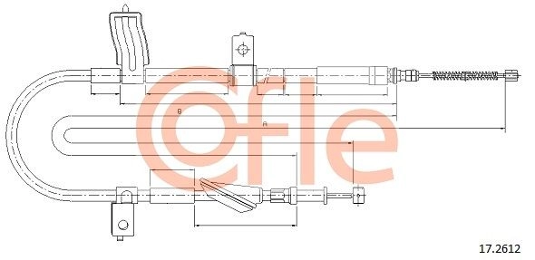 Трос ручника COFLE 1440994903 NEHB XB 92.17.2612 - Изображение 1