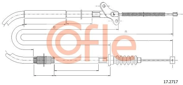 Трос ручника COFLE C 4QS5EO 92.17.2717 1440994919 - Изображение 1