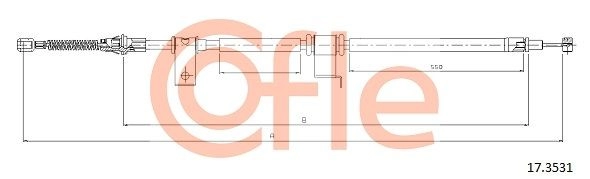 Трос ручника COFLE 1440995010 YU N58 92.17.3531 - Изображение 1
