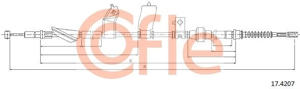 Трос ручника COFLE 92.17.4207 VU EA8 1440995038 изображение 0