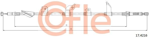 Трос ручника COFLE 85T JPL8 92.17.4216 1440995043 изображение 0