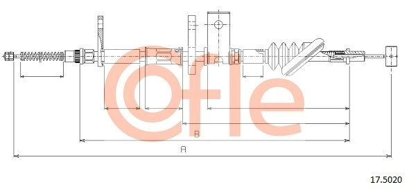 Трос ручника COFLE I6 3F5QW 1440995093 92.17.5020 - Изображение 1