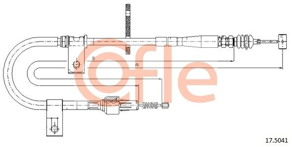 Трос ручника COFLE 1440995109 JXP LQL1 92.17.5041 изображение 0