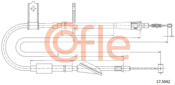 Трос ручника COFLE 7K 4Q3RK 1440995110 92.17.5042 - Изображение 1