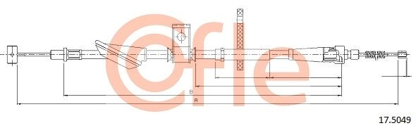 Трос ручника COFLE 8 HWQ1 92.17.5049 1440995116 изображение 0