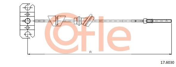Трос ручника COFLE 92.17.6030 1440995162 KWHD 3 - Изображение 1