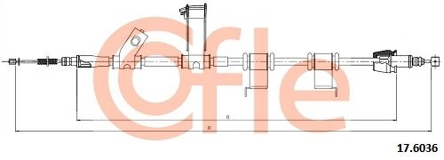 Трос ручника COFLE 92.17.6036 1440995168 7FUWD K изображение 0