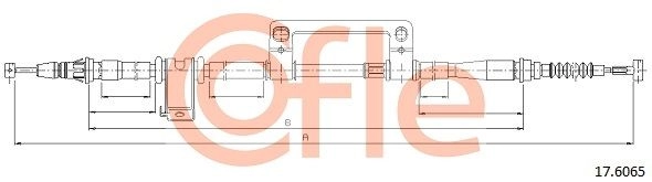 Трос ручника COFLE 1440995188 92.17.6065 A5IE G - Изображение 1