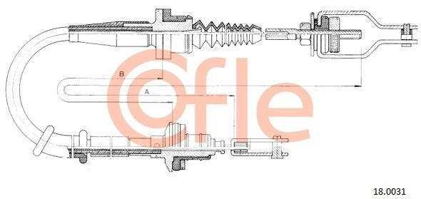Трос сцепления COFLE 92.18.0031 V0T SW 1440995222