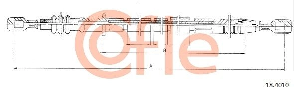 Трос сцепления COFLE 92.18.4010 KXW5 61 1440995291 изображение 0