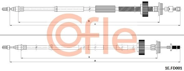 Трос ручника COFLE 92.1E.FD001 1440995363 KQ C17W изображение 0