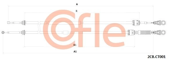 Трос коробки МКПП COFLE 92.2CB.CT001 1440995417 9YH 0SM изображение 0