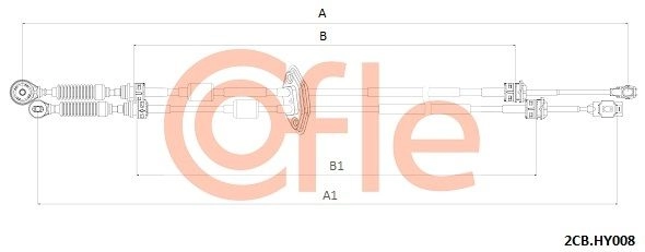 Трос коробки МКПП COFLE 1440995505 92.2CB.HY008 4Y 65D