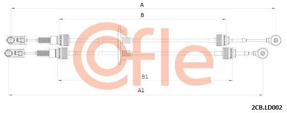 Трос коробки МКПП COFLE 92.2CB.LD002 RH KJN 1440995529