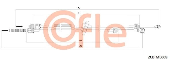 Трос коробки МКПП COFLE 1440995538 V8UG J 92.2CB.ME008