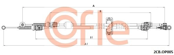 Трос коробки МКПП COFLE GUAZIR E 1440995548 92.2CB.OP005 изображение 0