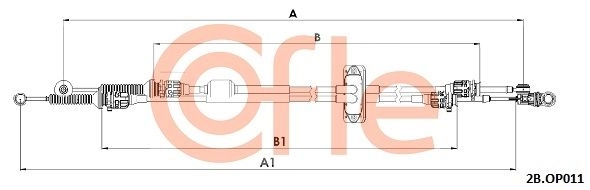 Трос коробки МКПП COFLE 53KF D 92.2CB.OP011 1440995554 изображение 0