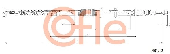 Трос ручника COFLE 1 9KI3CO 92.461.13 1440995722 - Изображение 1