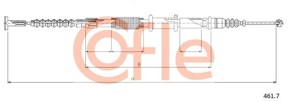 Трос ручника COFLE 1440995725 1S Y56S 92.461.7 - Изображение 1