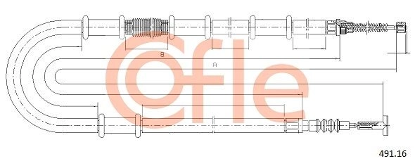 Трос ручника COFLE 1440995742 92.491.16 N1BK7 PL - Изображение 1