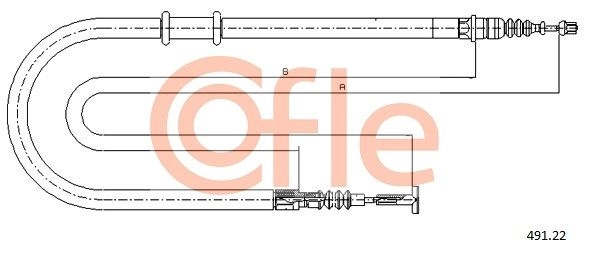 Трос ручника COFLE 92.491.22 1440995749 AY KECO изображение 0