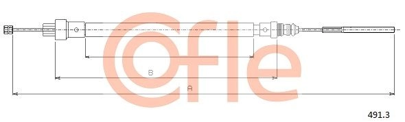 Трос ручника COFLE 1440995750 S 9BZL 92.491.3 - Изображение 1