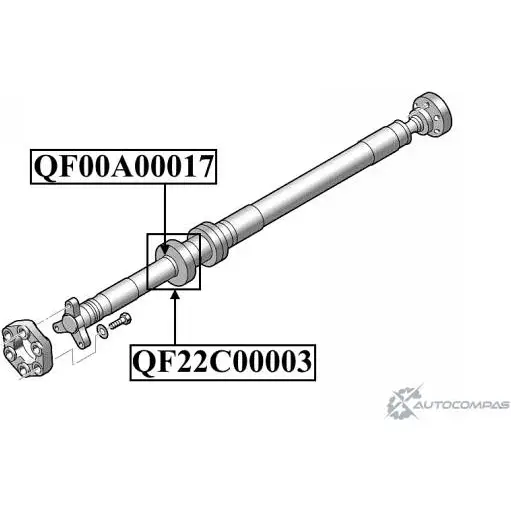 Подшипник подвесной карданного вала QUATTRO FRENI 1233218608 RZD6 OX QF00A00017 изображение 1