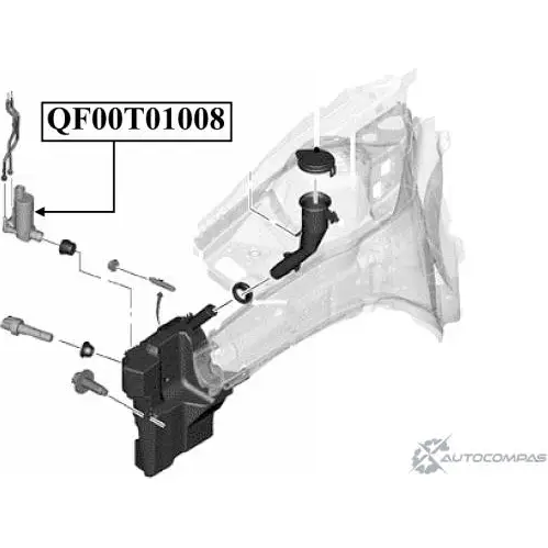 Моторчик омывателя QUATTRO FRENI MI 6YR6U QF00N00113 1233221006 изображение 0