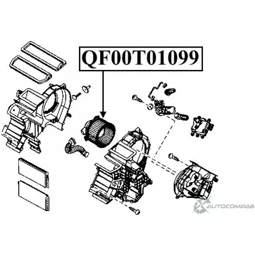Мотор отопителя салона QUATTRO FRENI QF00Q00014 FBBT P 1422488581 изображение 0