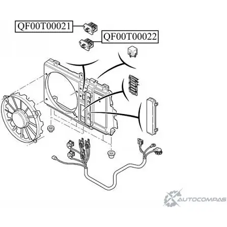 Блок резистор управления вентилятором охлаждения двигателя QUATTRO FRENI M12H5 DG QF00T00021 1233221554 изображение 0