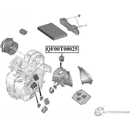 Блок резистор отопителя QUATTRO FRENI UP R7HX2 1233221570 QF00T00025 изображение 1