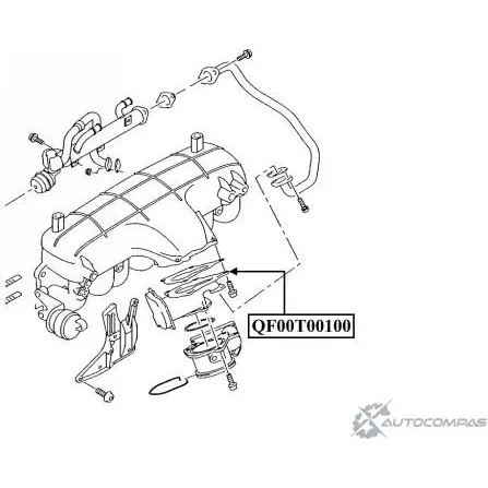 Клапан egr QUATTRO FRENI QF00T00100 1233222108 XV3L K - Изображение 1