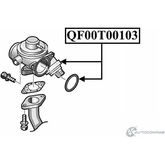 Клапан egr QUATTRO FRENI RANM E0 1233222138 QF00T00103 изображение 0