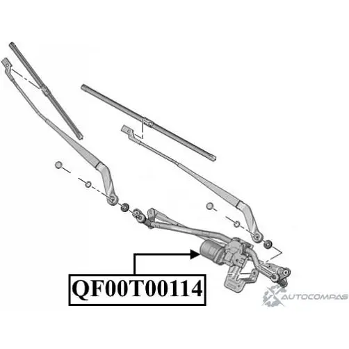 Трапеция стеклоочистителя QUATTRO FRENI 1233222264 QF00T00114 2 SP8AIY