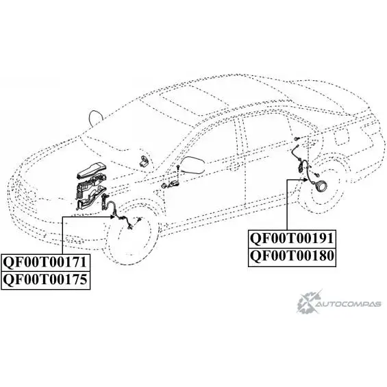 Импульсный датчик abs спереди слева QUATTRO FRENI QF00T00175 CEW7 P 1233222516 изображение 1