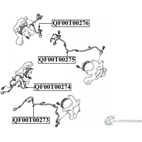 Импульсный датчик abs спереди справа QUATTRO FRENI JDY5O X QF00T00274 1233222904 изображение 0