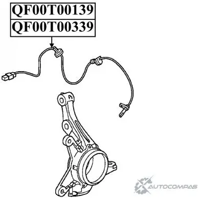 Импульсный датчик abs спереди справа QUATTRO FRENI V5 TT70 1233223184 QF00T00339