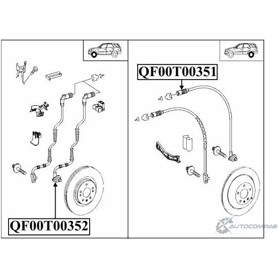 Импульсный датчик abs сзади QUATTRO FRENI 1233223248 KI Q4B5V QF00T00351 - Изображение 1